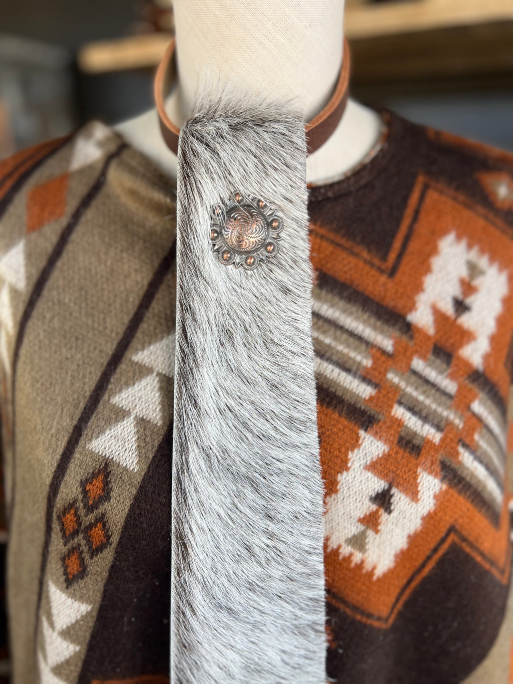 Wildhide Blade Cowhide Neck Tie by Dirty Mojave Leather