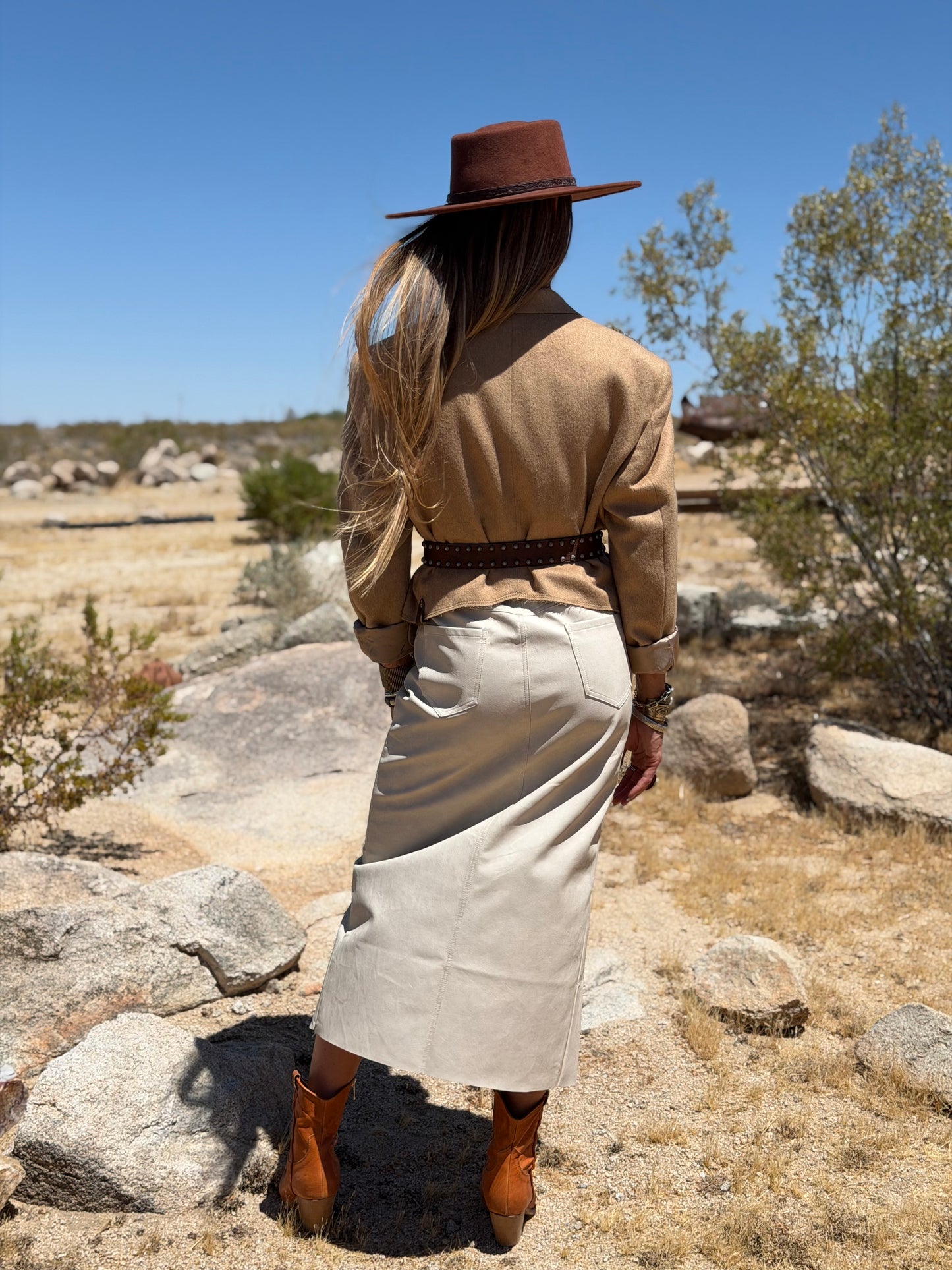 Prairie Luxe Dirty Mojave Crop Desert Blazer