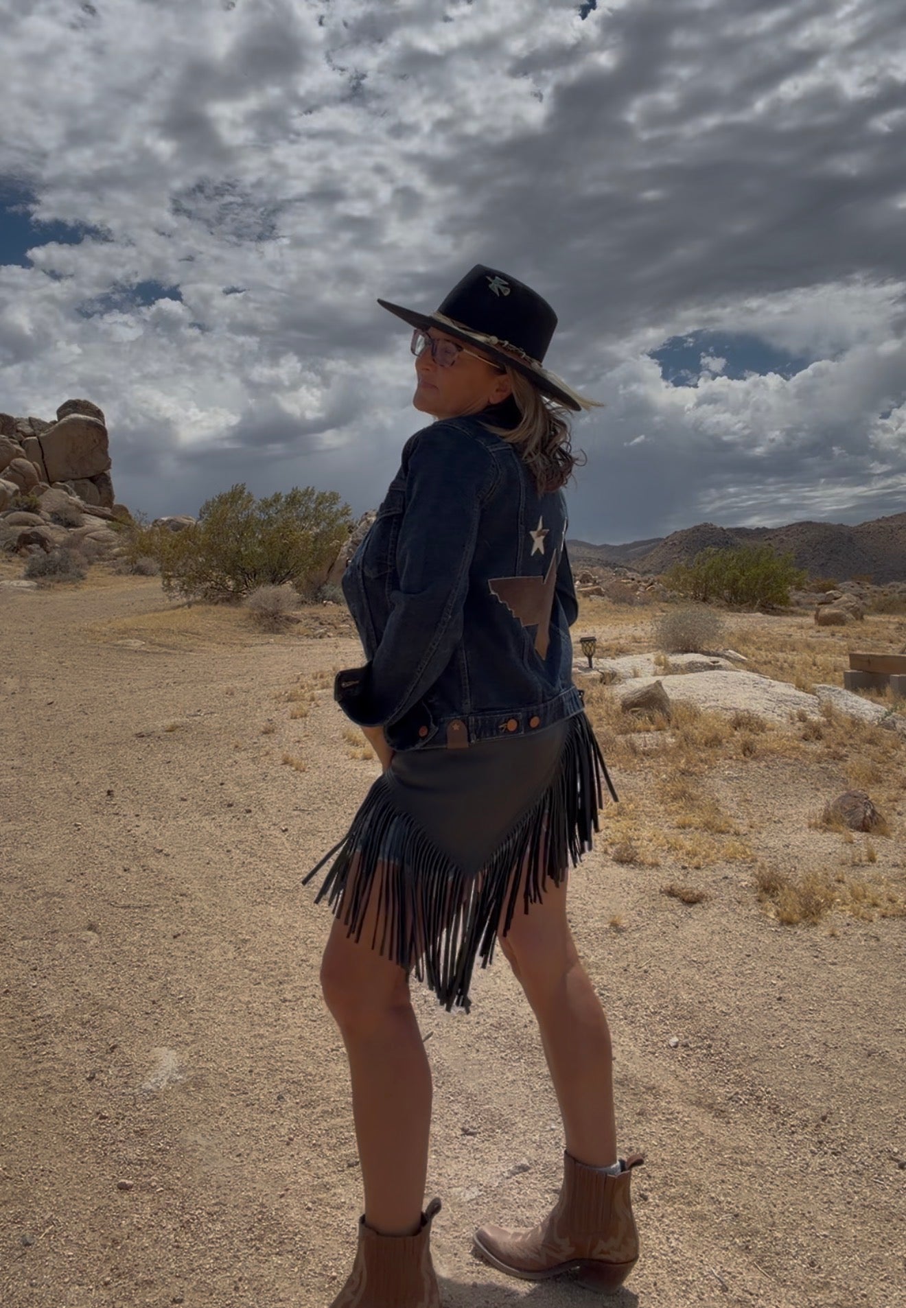 The Sundown Fringe Leather Wrap by Dirty Mojave Leather
