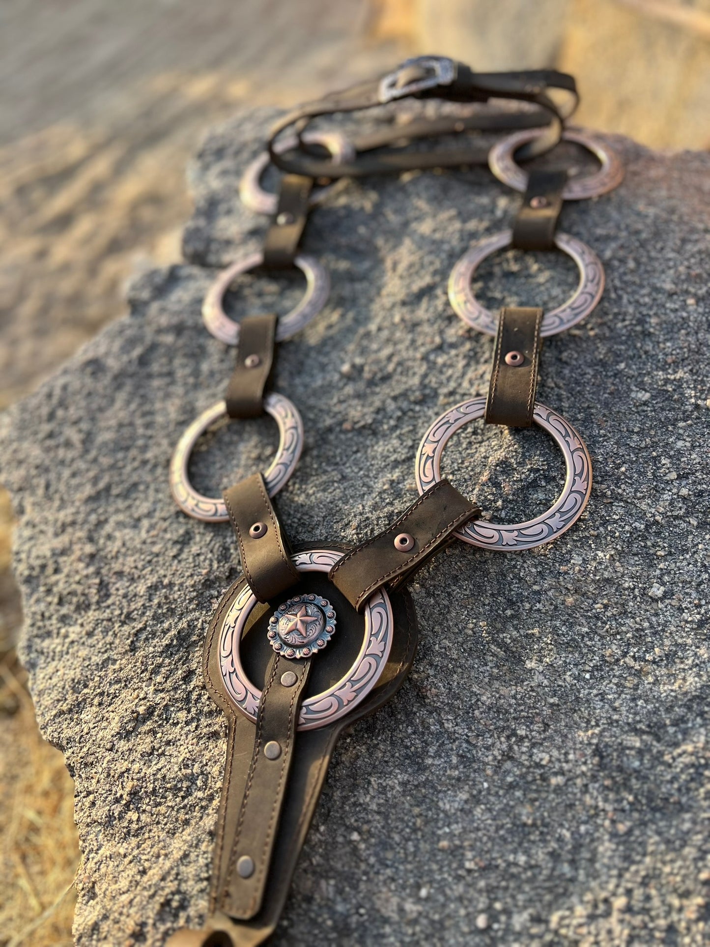 Dirty Mojave Leather Jeremiah  Watt Copper Breast Collar