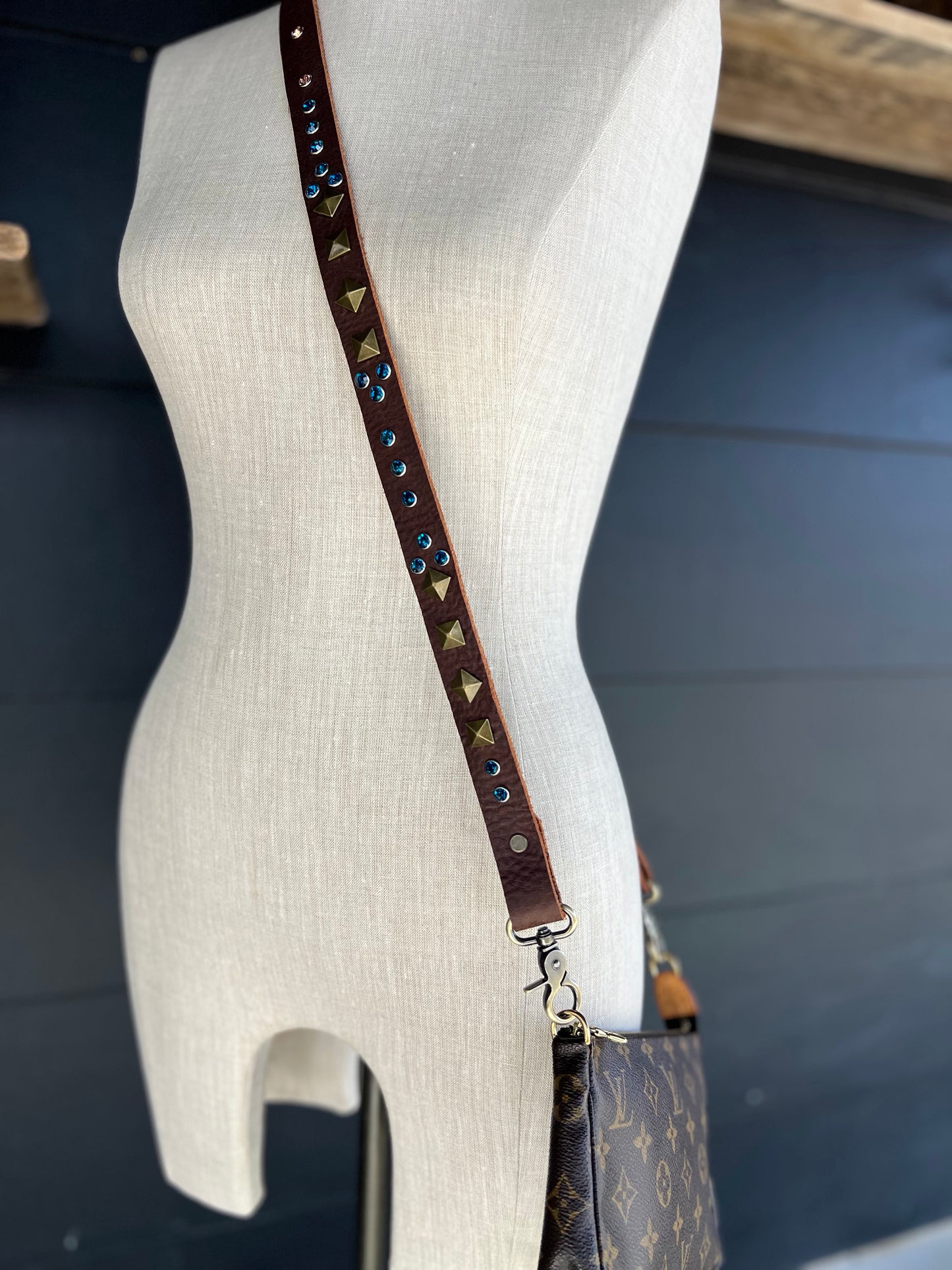 The High Desert Leather Embellished Handbag Strap