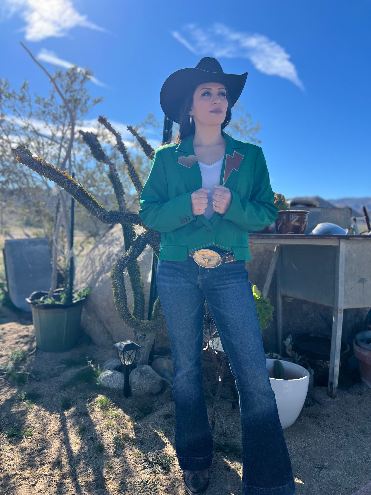 Dirty Mojave Crop Desert Hearts Blazer