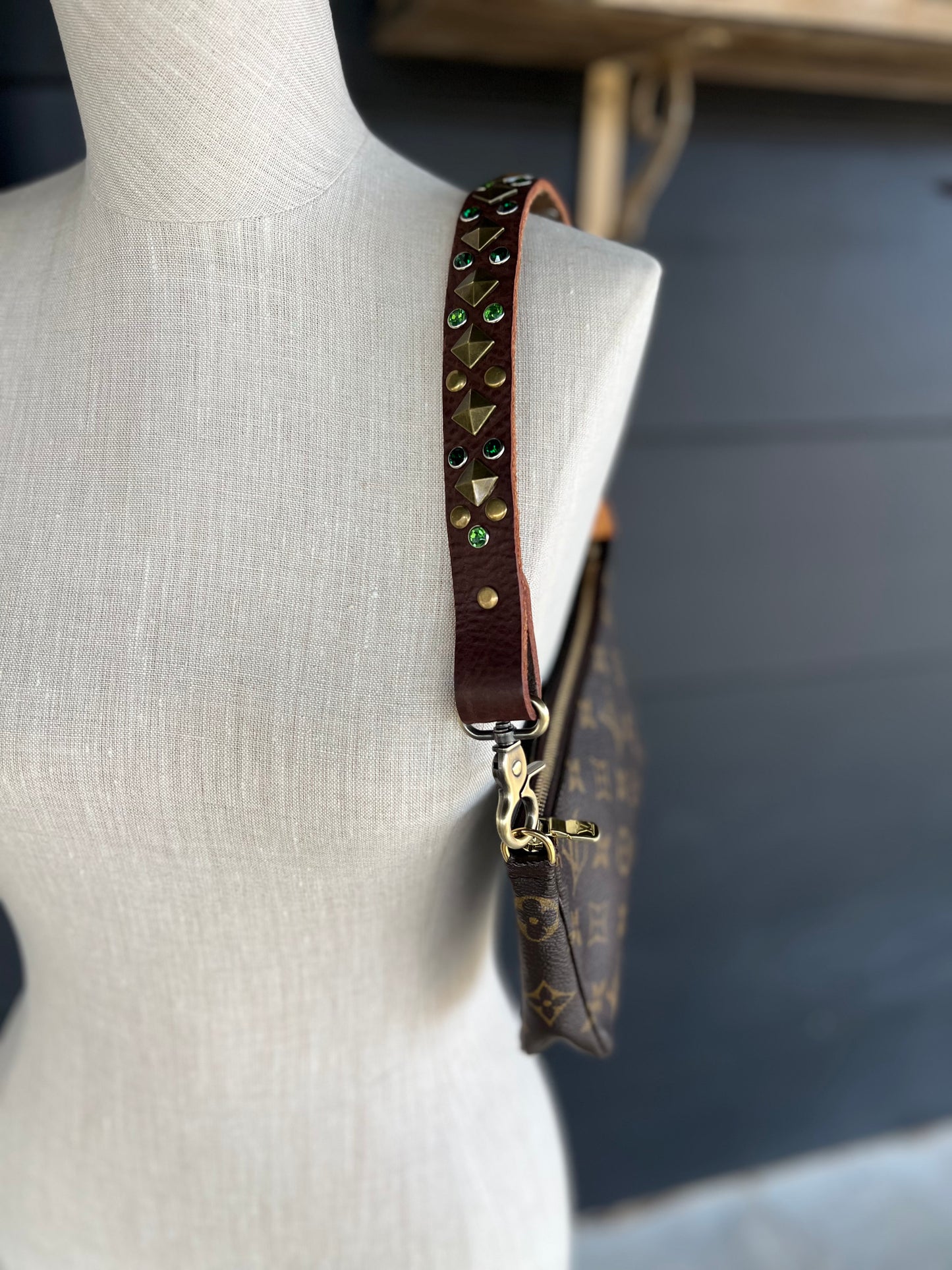 The High Desert Leather Embellished Handbag Strap