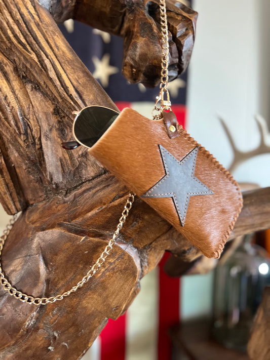 Spirit Brown Star Shades Eyeglass Case