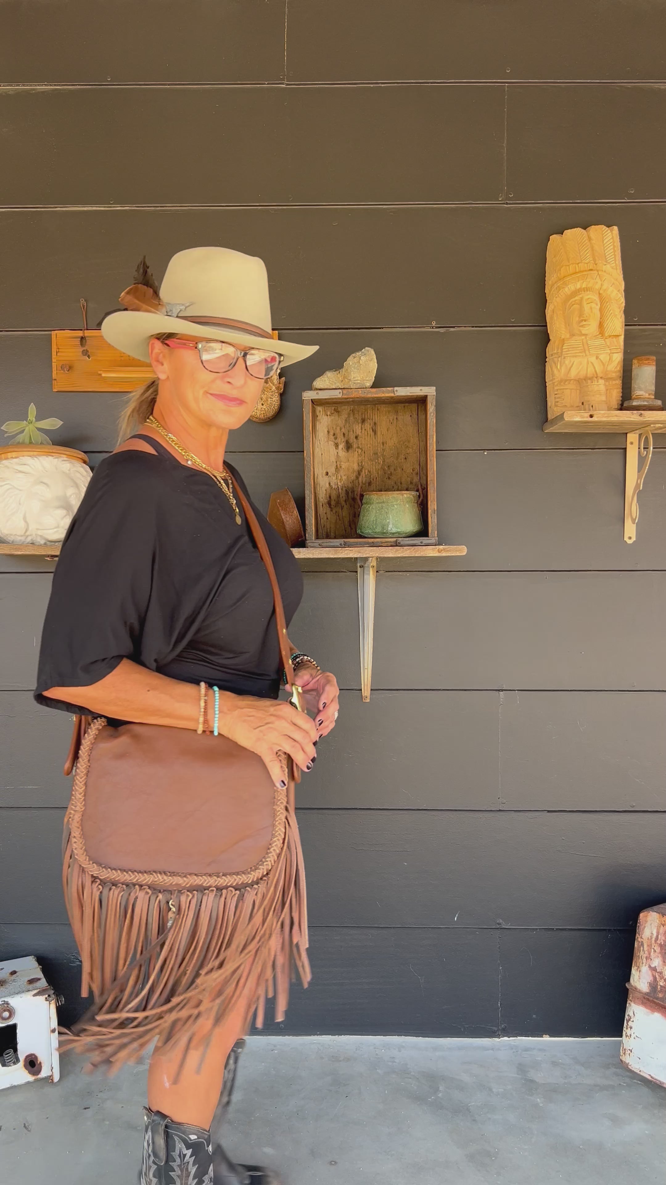 Coach Legacy Vintage Leather Braided Fringed Embellished Handbag