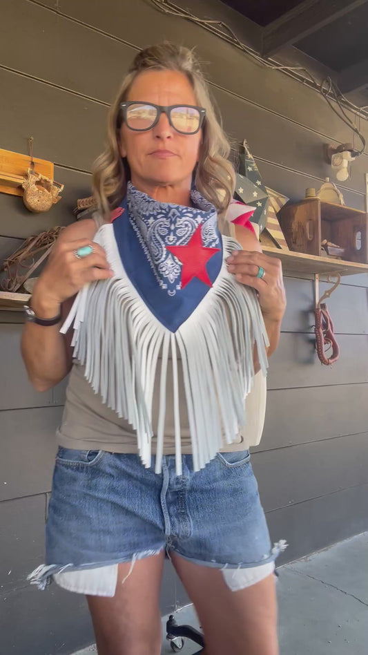 “Limited Edition 1776 Wild American Collection” Desert Dusted Fringe Bandana